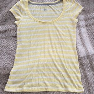 So Women's Yellow Striped Top